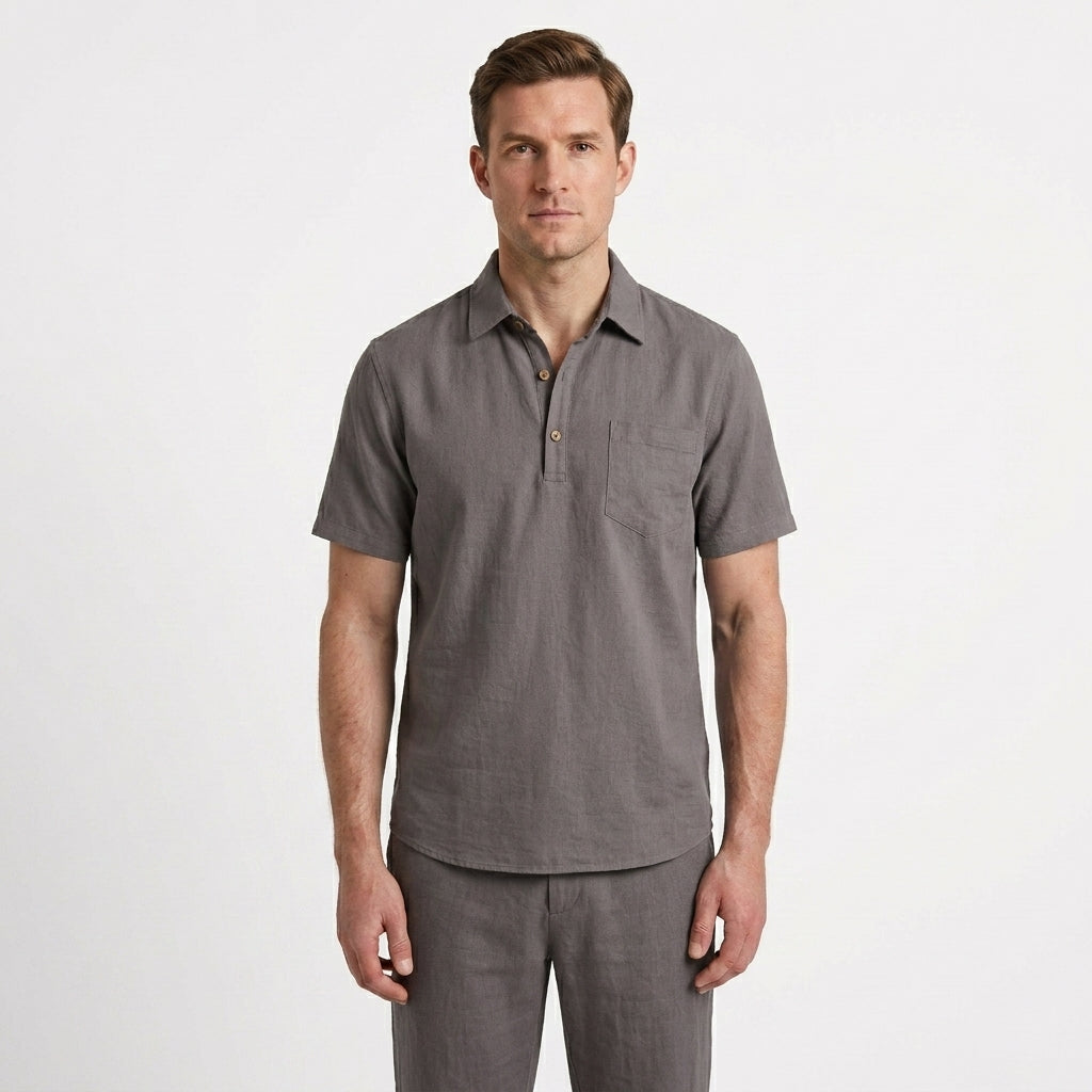 Relaxed Coastal Polo Shirt For Men
