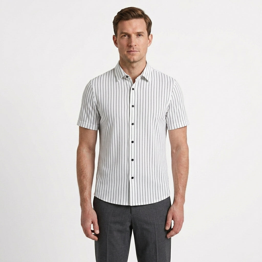 Tailored Striped Polo Shirt For Men