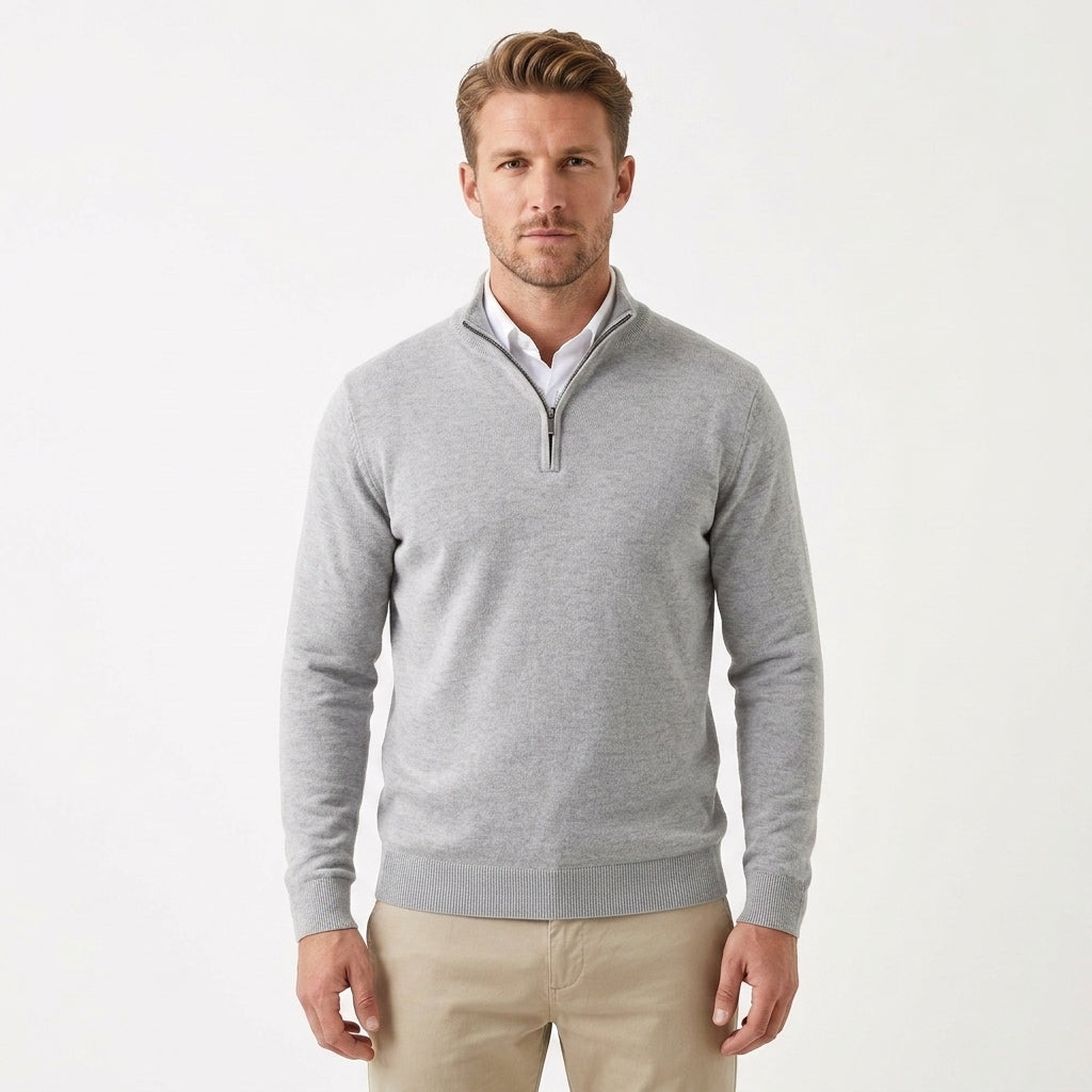 Tailored Zip-Up Sweater For Men
