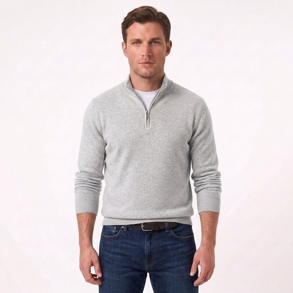 Elegant Zip-Up Sweater For Men