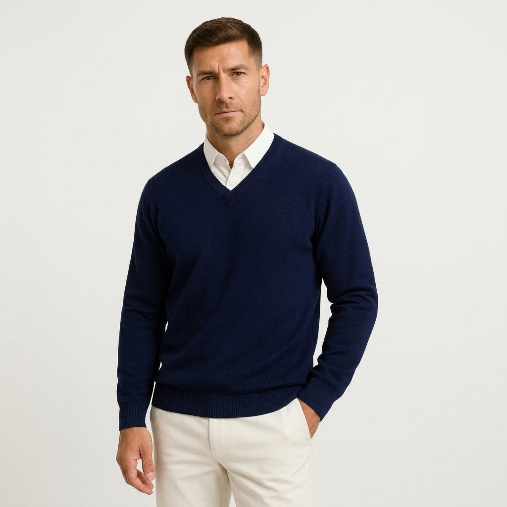 Men’s V-Neck Wool Sweater