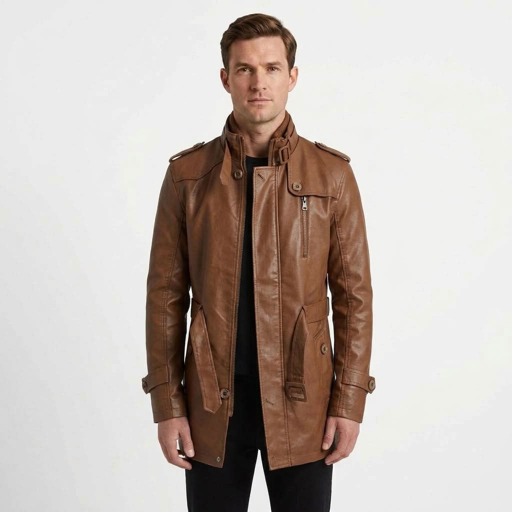 Longline Biker Jacket For Men