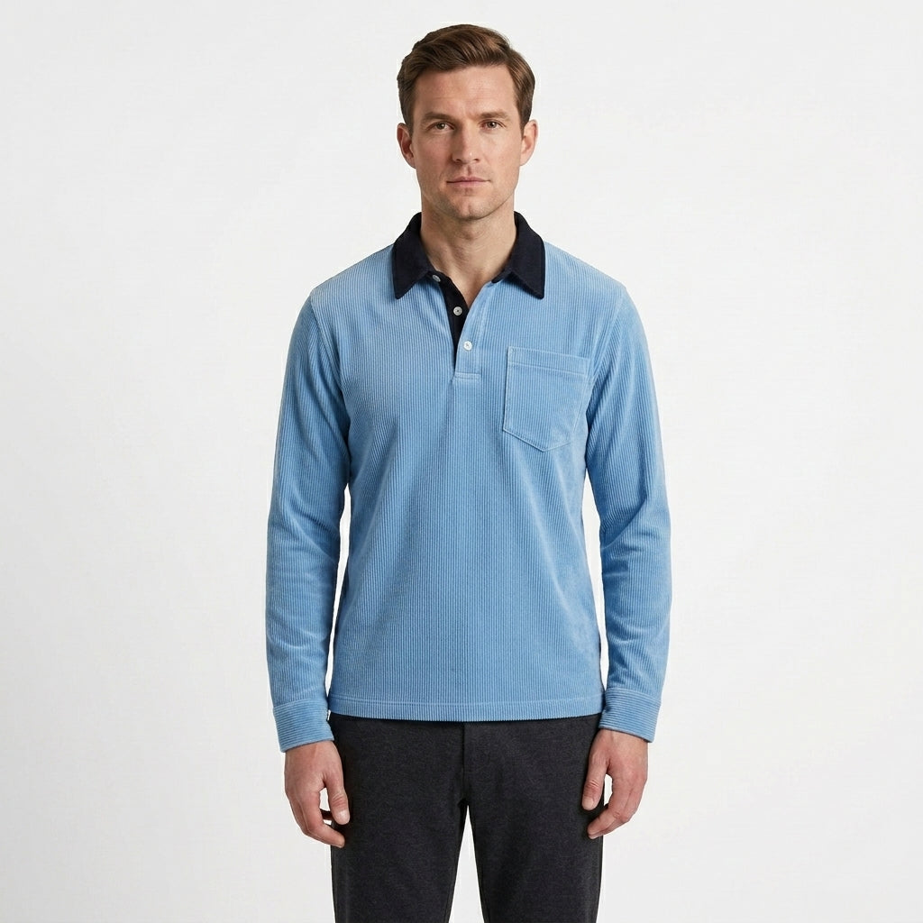 Tailored Corduroy Polo Shirt For Men
