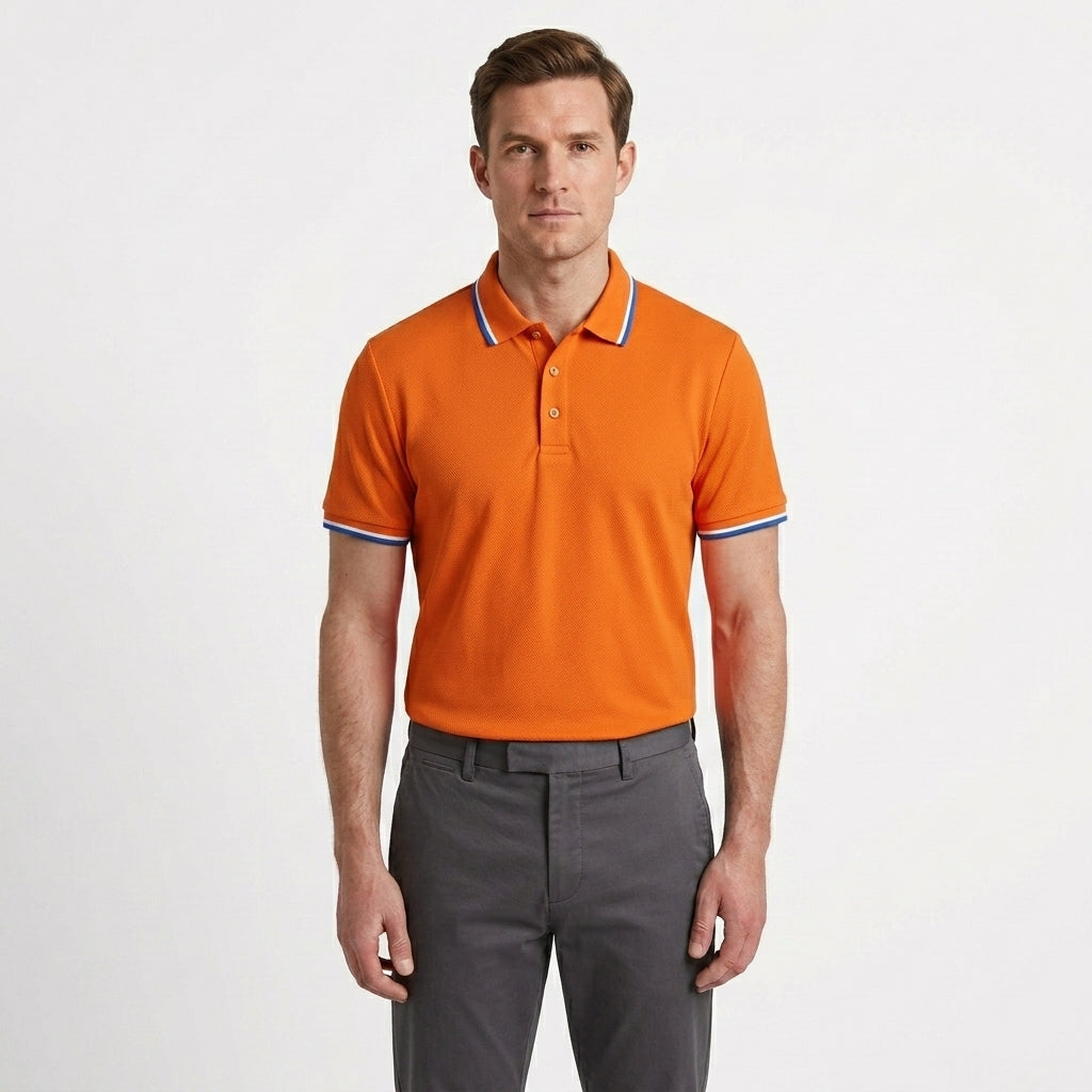Tailored Lightweight Summer Polo Shirt For Men
