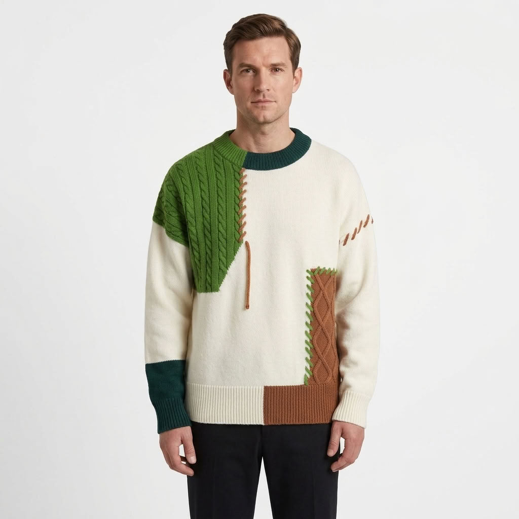 Relaxed Round Neck Sweater For Men
