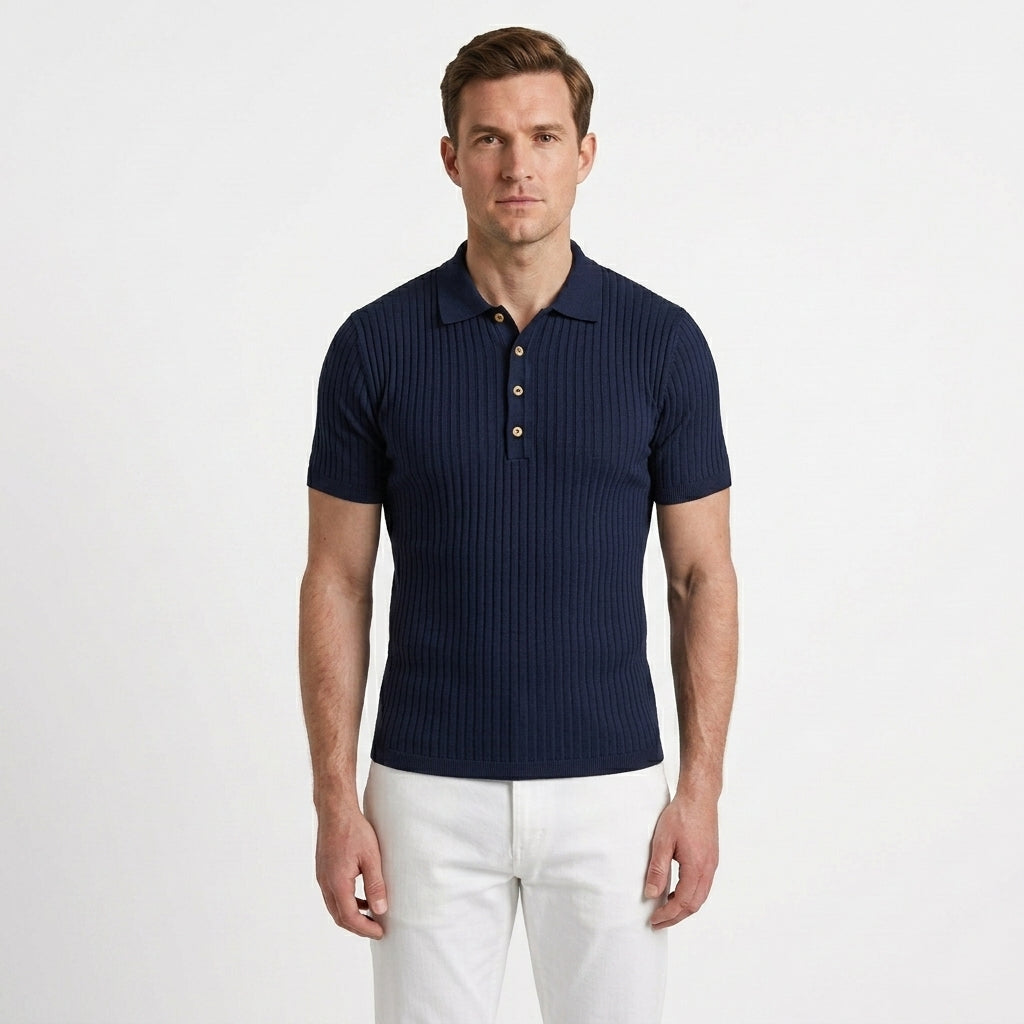 Tailored Striped Polo Shirt For Men