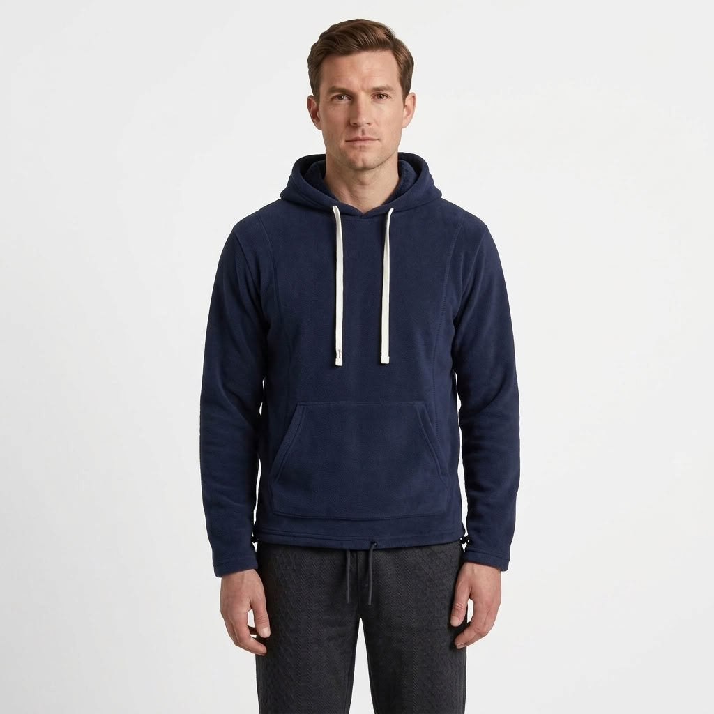 Half-Zip Stand Collar Fleece Top For Men