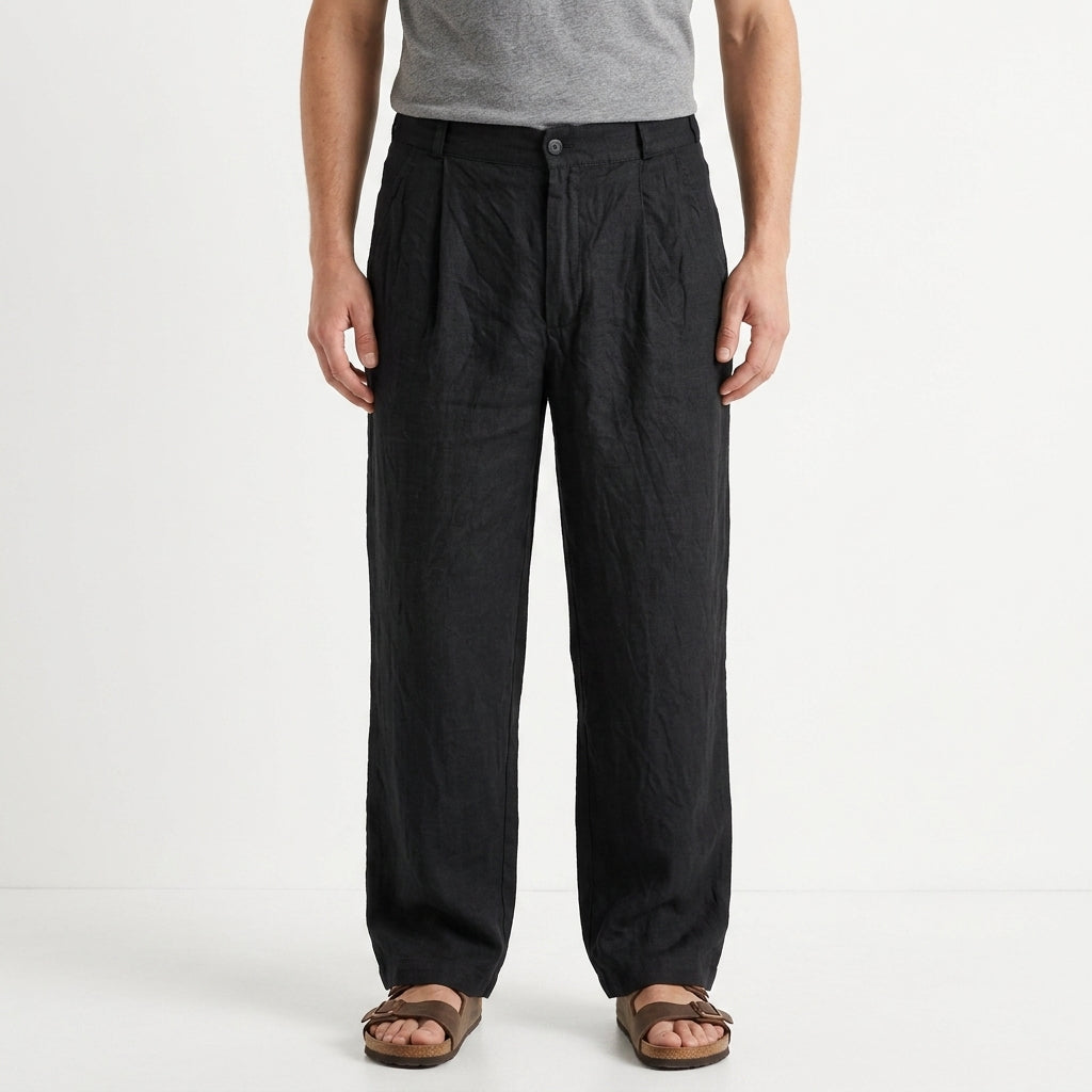 Relaxed Linen Summer Trousers For Men