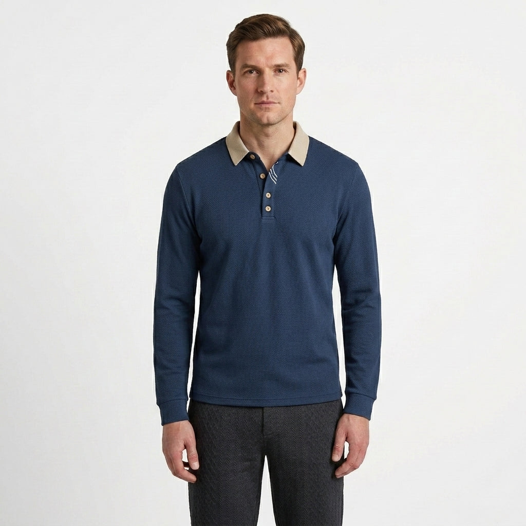 Tailored Lightweight Polo Sweater For Men