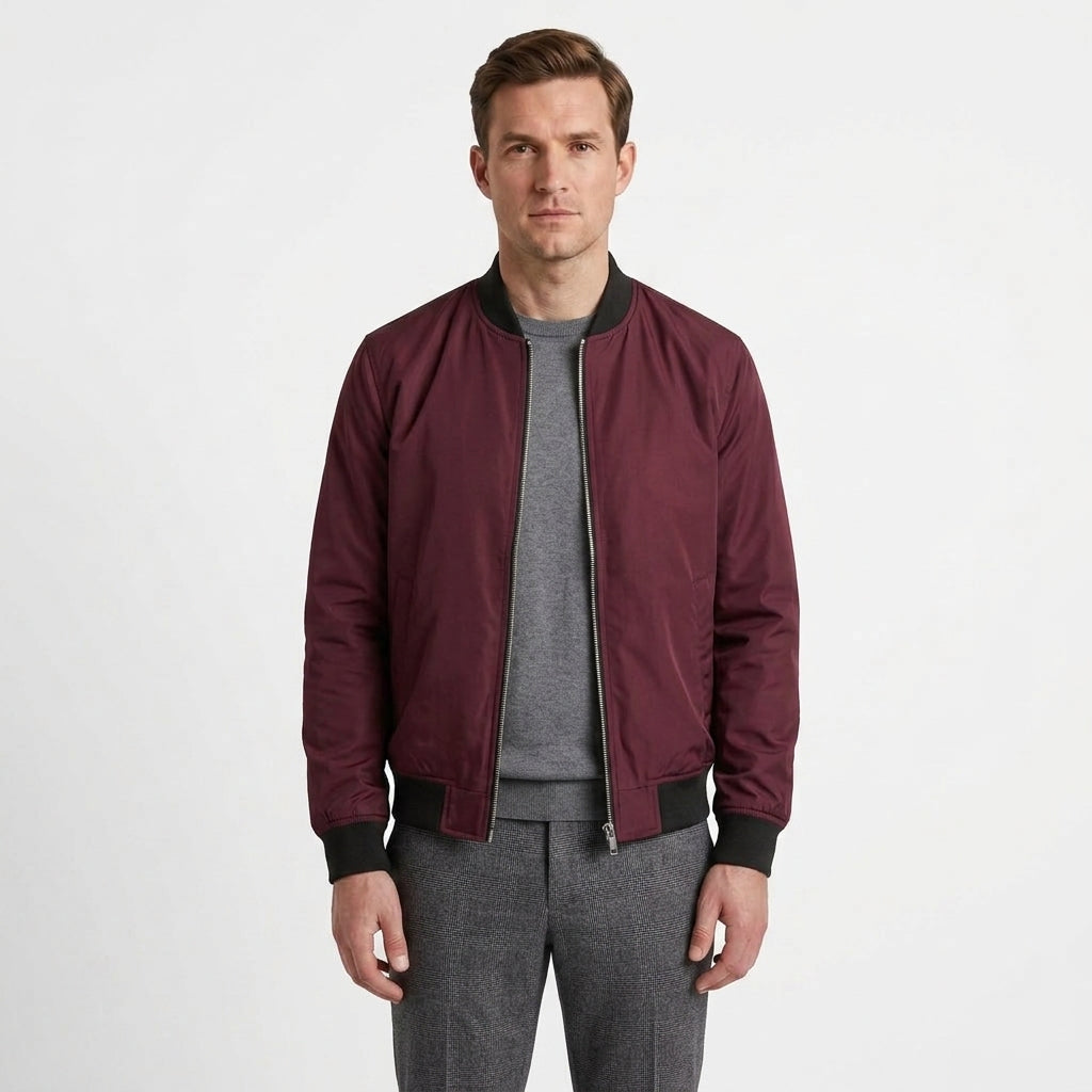 Tailored Classic Bomber Jacket For Men
