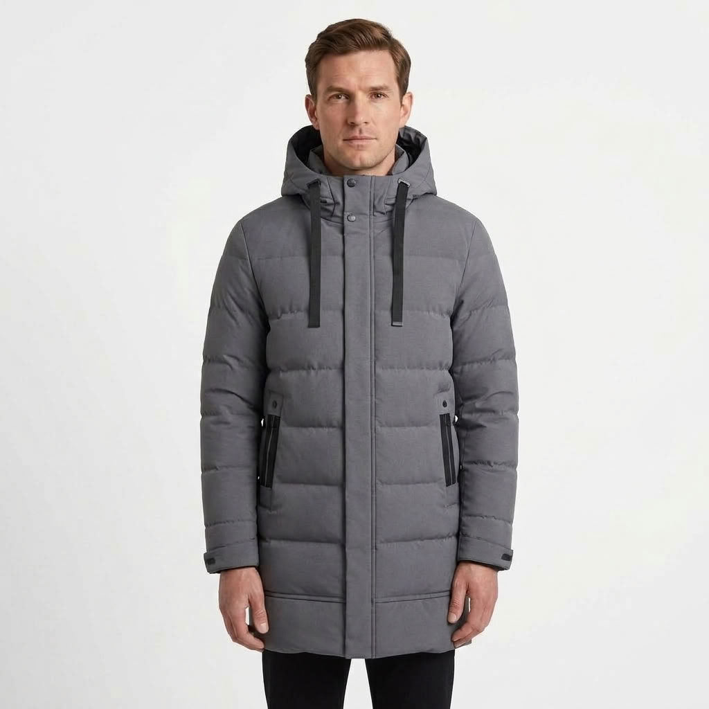 Longline Insulated Winter Jacket For Men