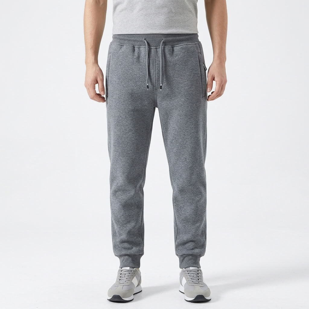 Fleece Lined Straight Leg Sweatpants For Men