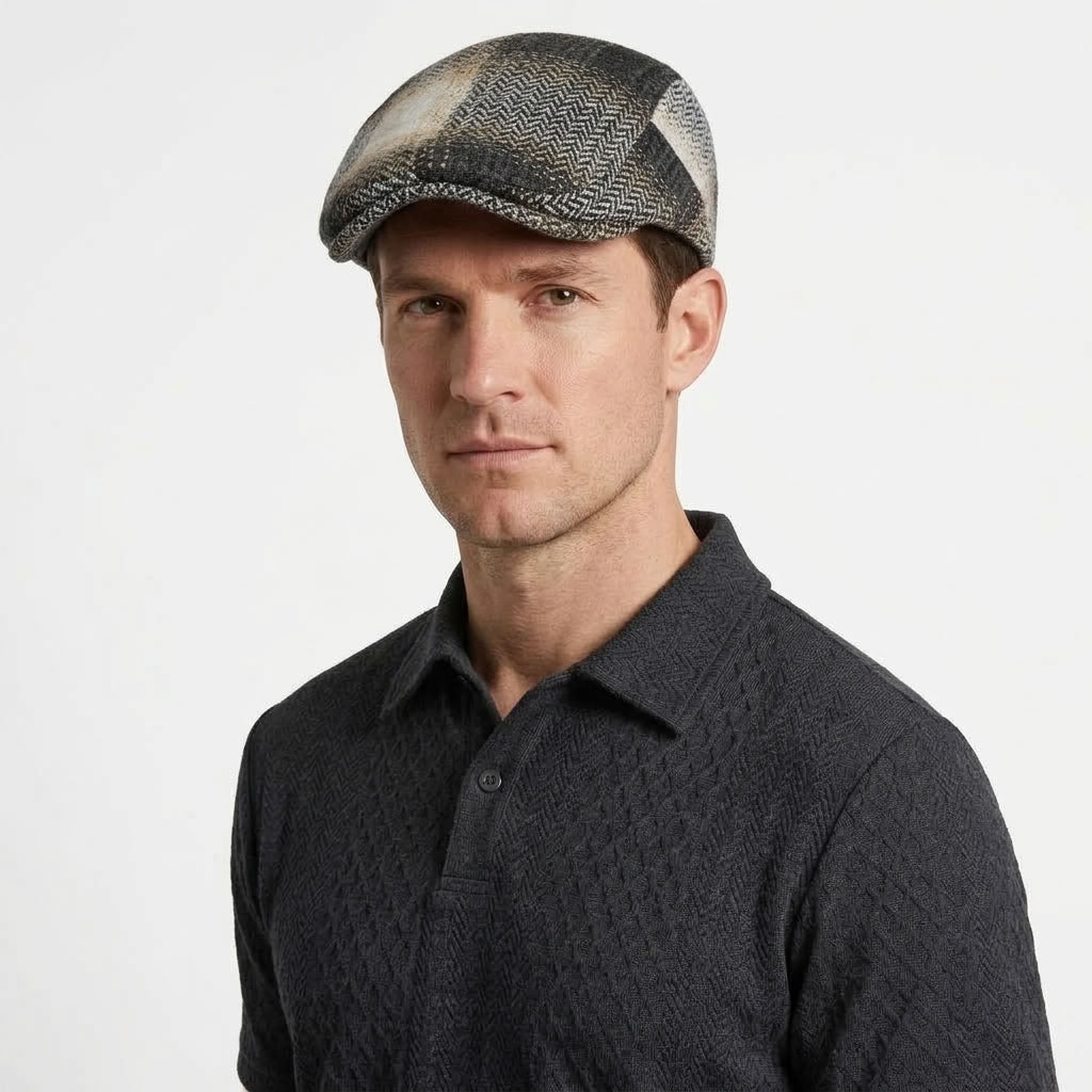 Plaid Vintage Flat Cap For Men