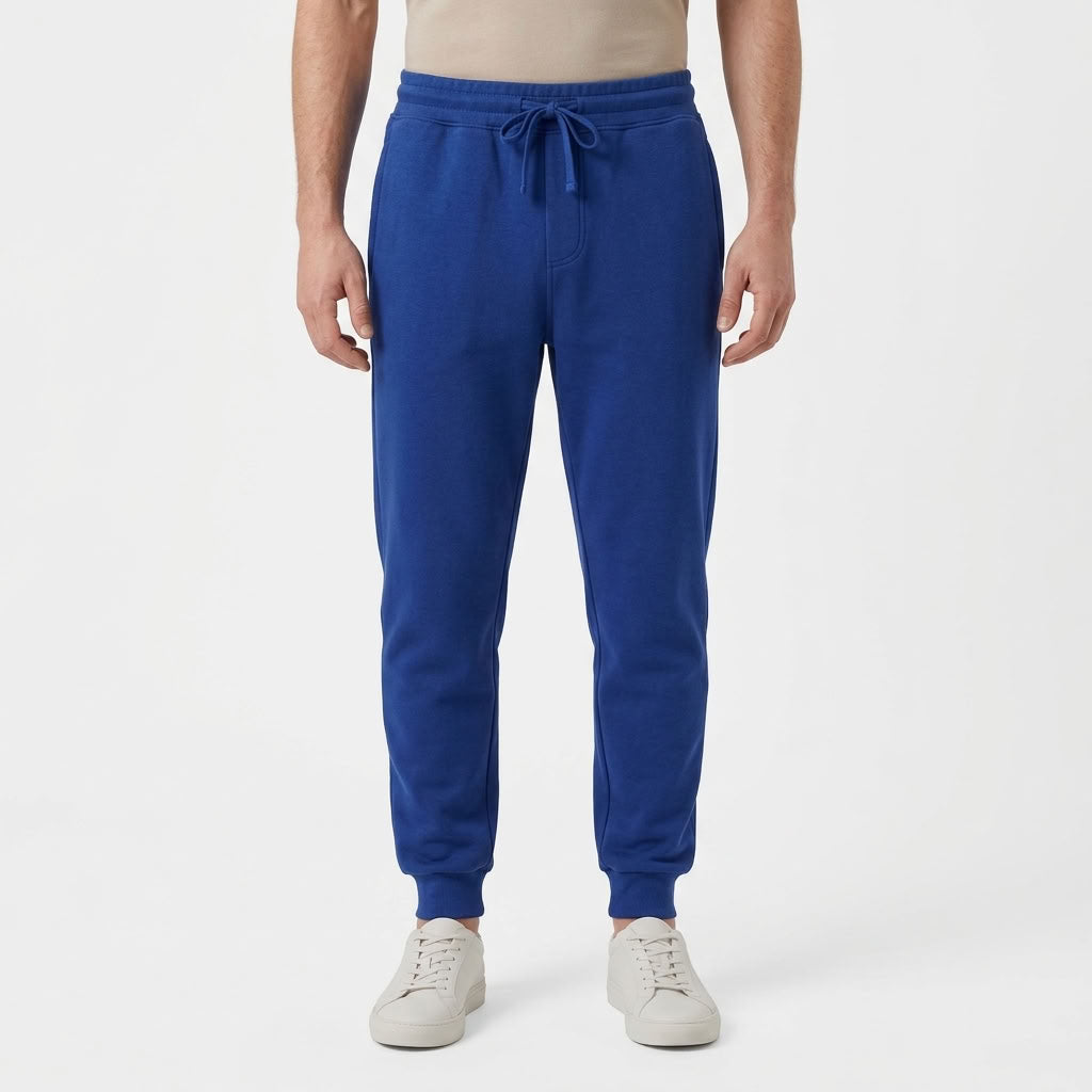 Fleece-Lined Cuffed Sweatpants For Men
