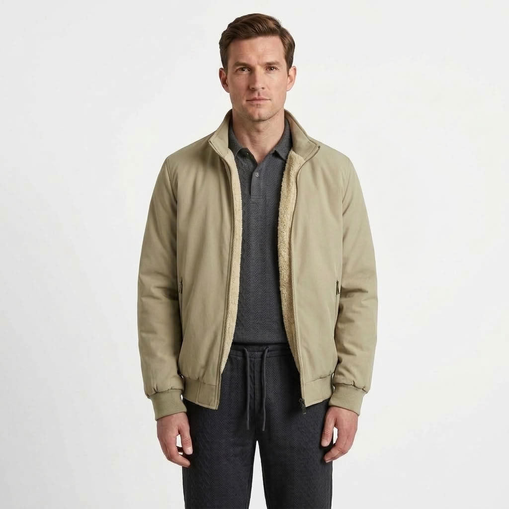 Thickened Stand Collar Winter Jacket For Men