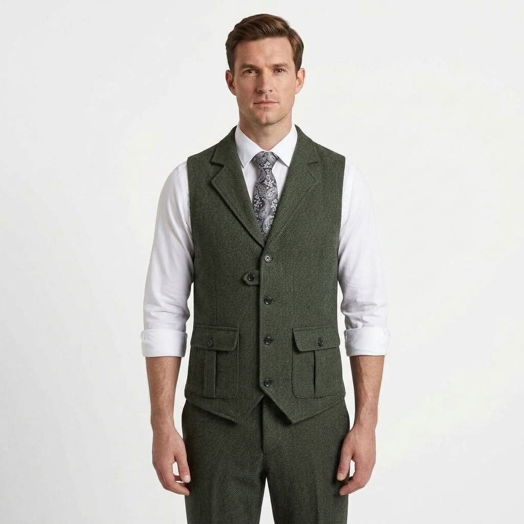 Tailored Vintage Layering Gilet For Men