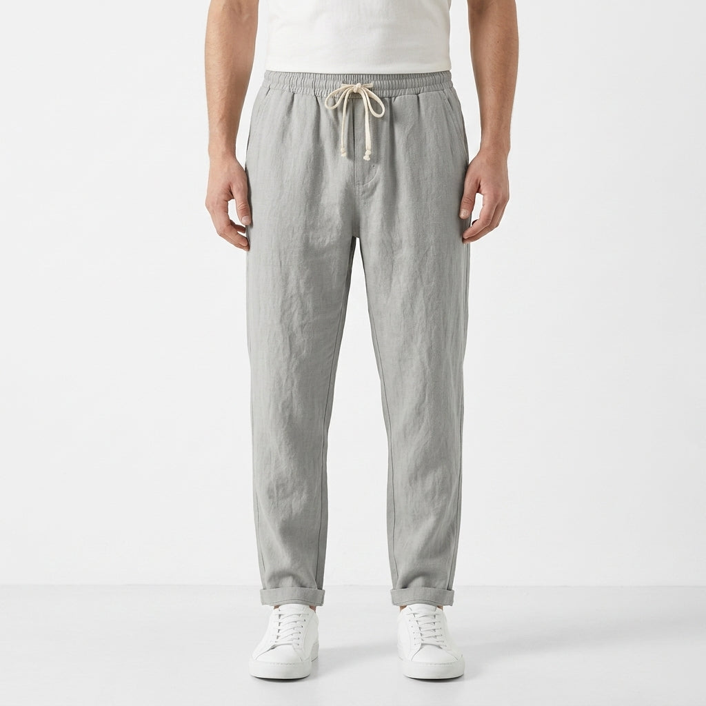 Tailored Linen Summer Trousers For Men