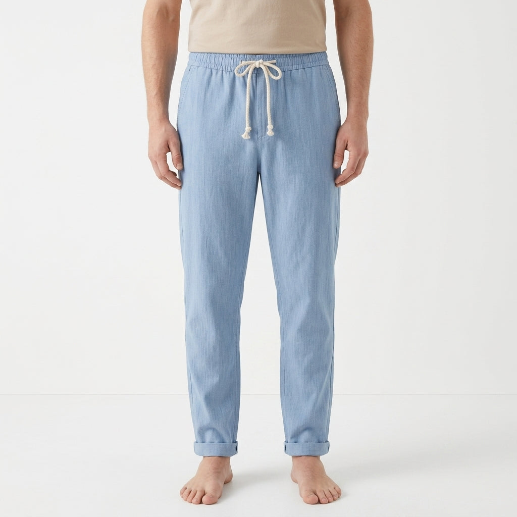 Tailored Linen Resort Trousers For Men