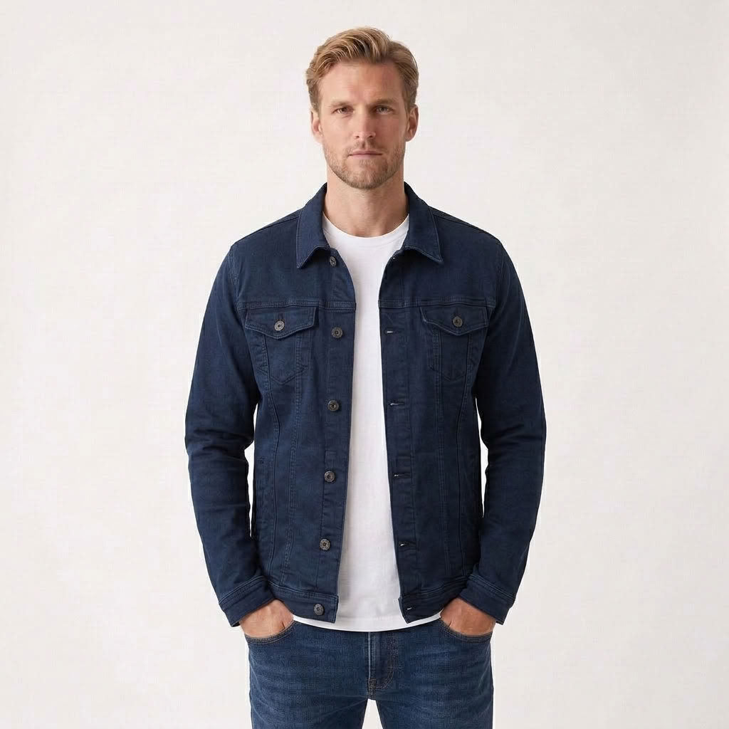 Tailored Street Denim Jacket For Men