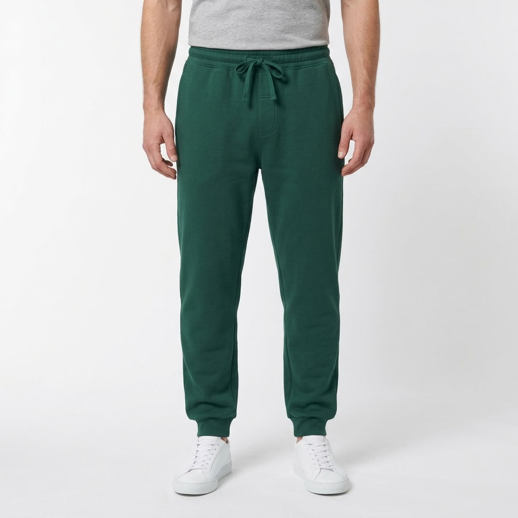 Fleece-Lined Cuffed Sweatpants For Men