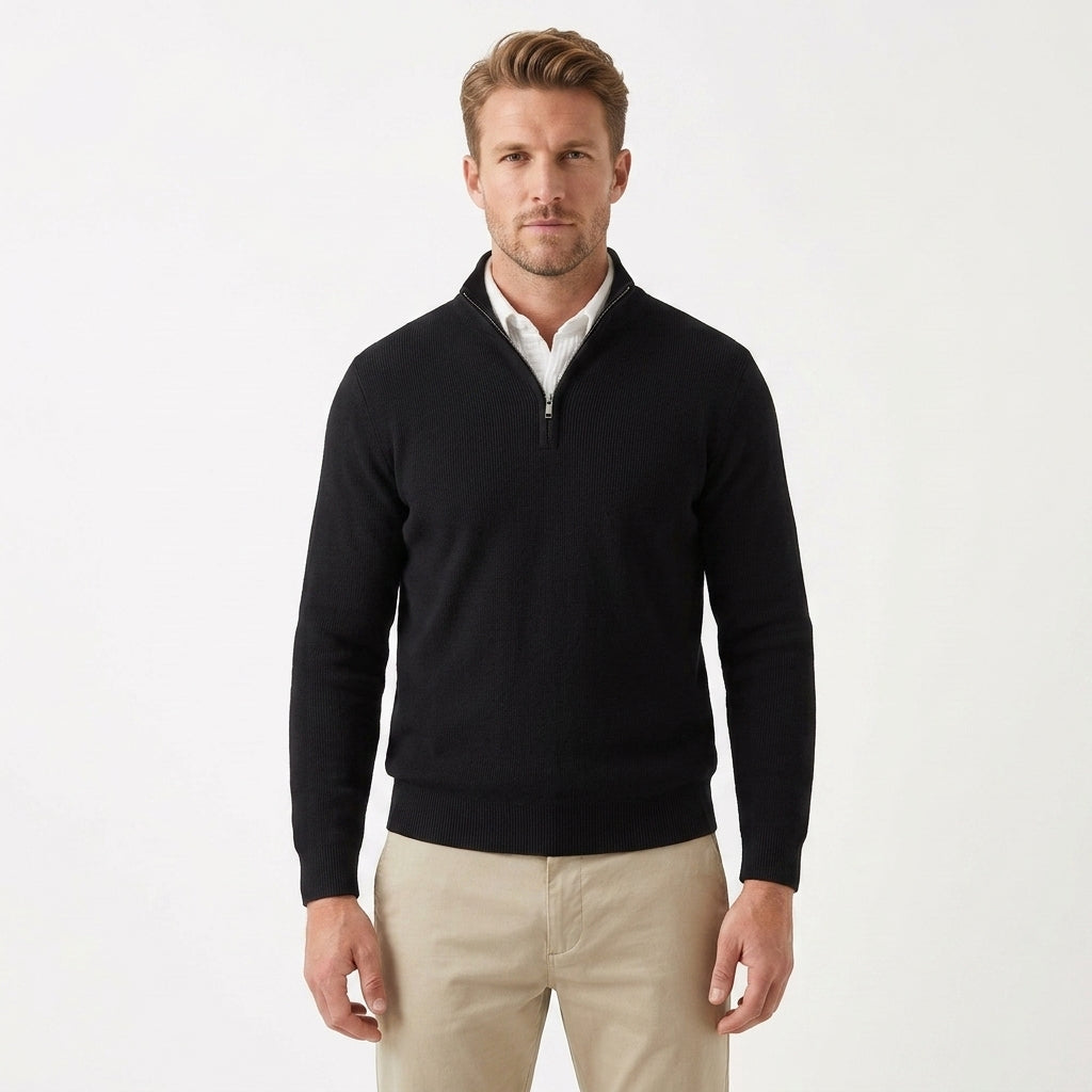 Tailored Zip-Up Sweater For Men