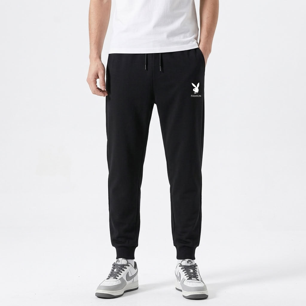 Fleece-Lined Cuffed Jogger Pants For Men