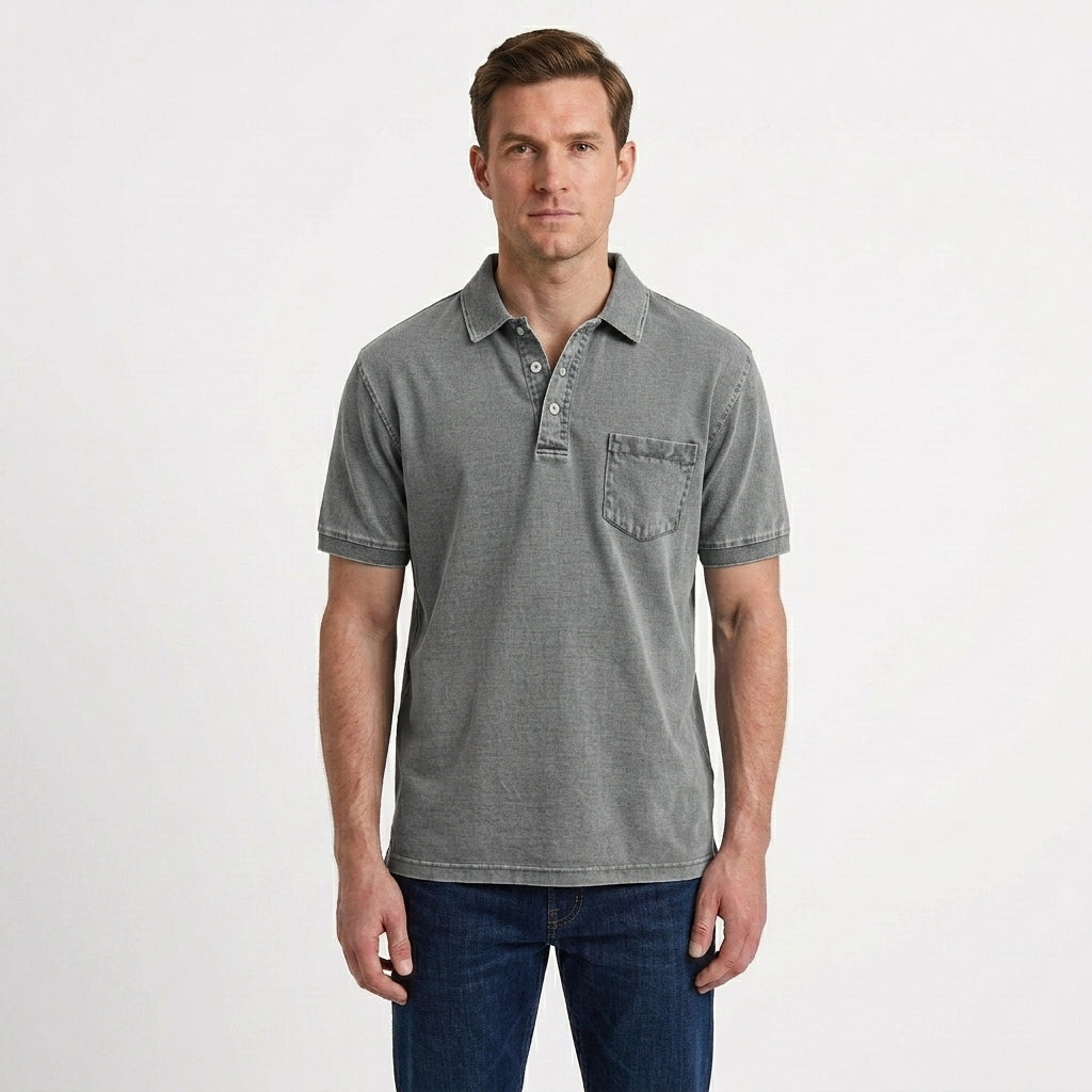 Tailored Vintage Style Polo Shirt For Men