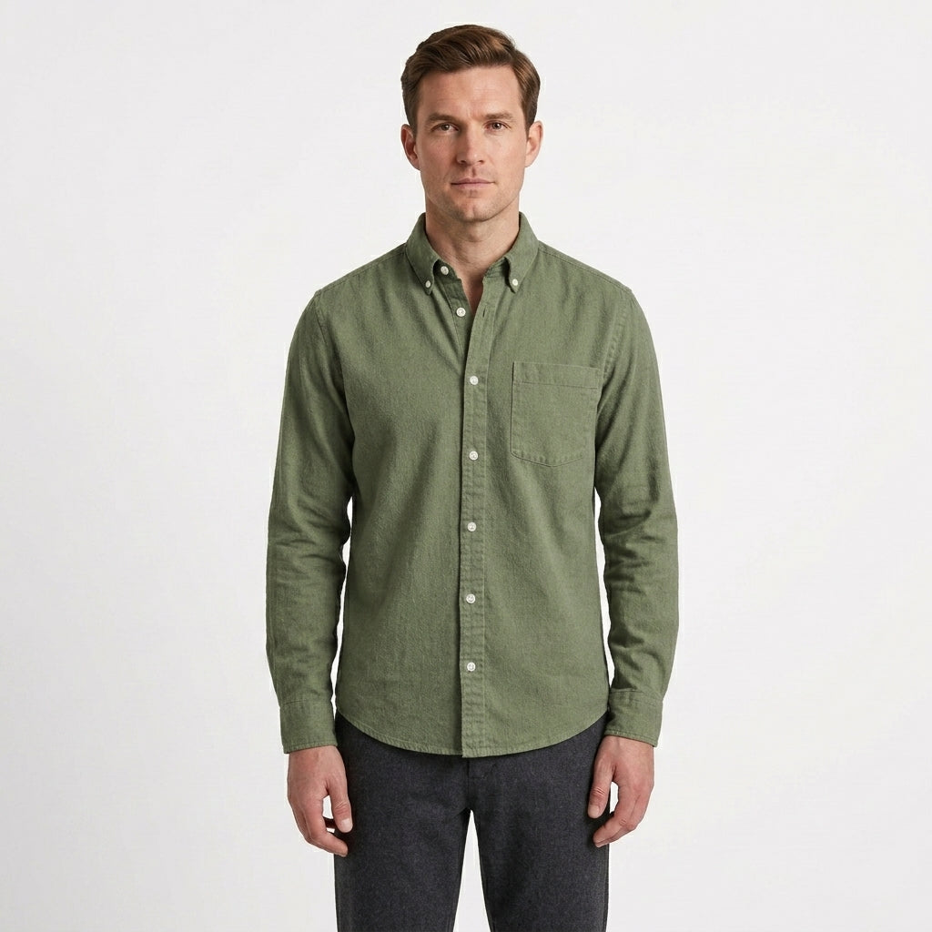 Polished Tailored Button-Up Shirt For Men