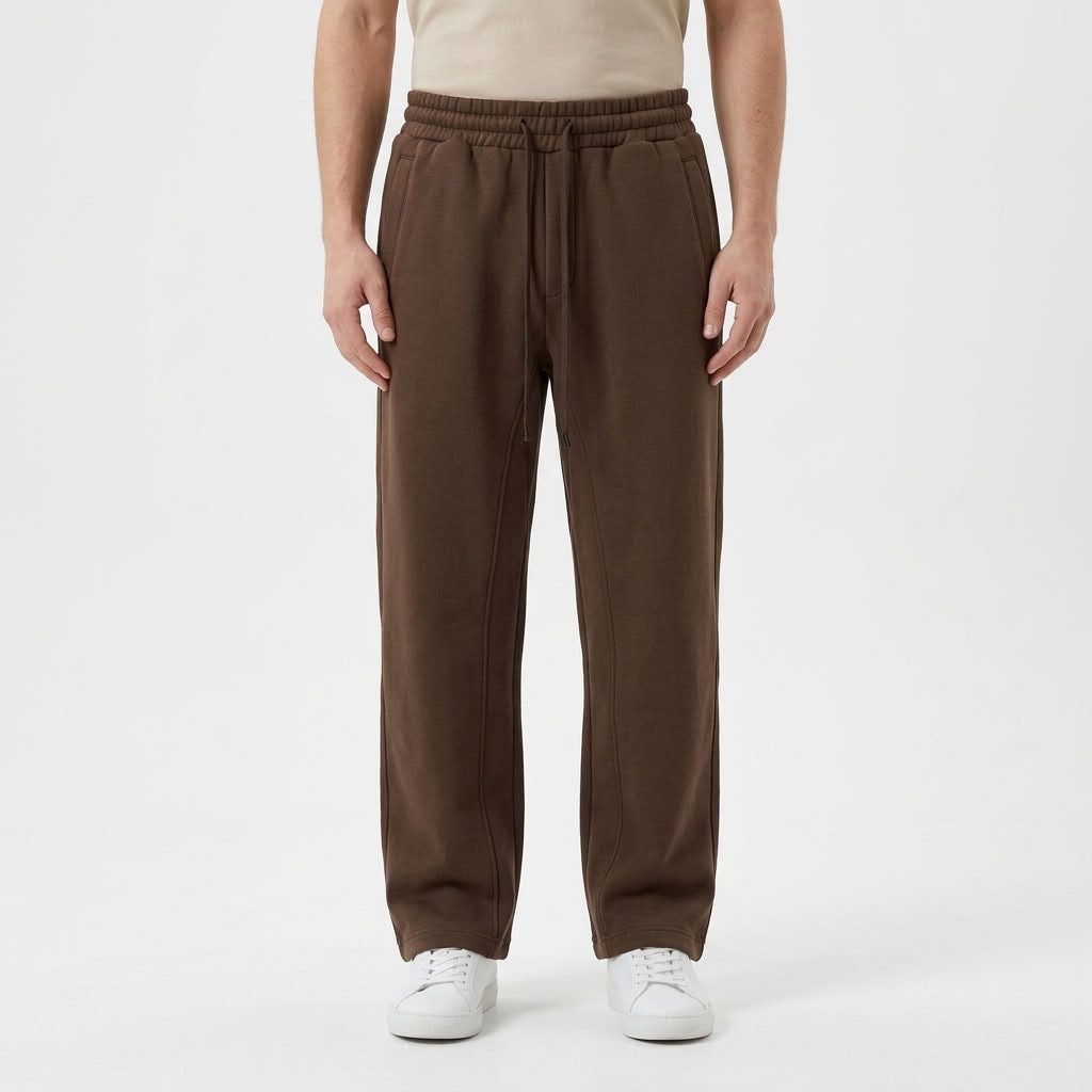 Fleece Lined Straight Leg Sweatpants For Men