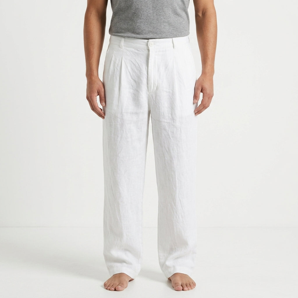 Relaxed Linen Summer Trousers For Men