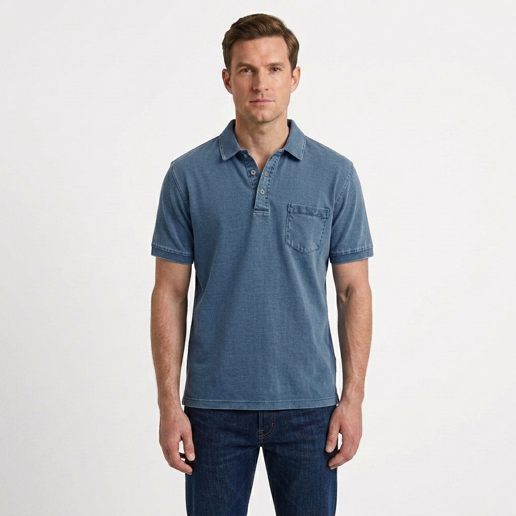 Tailored Vintage Style Polo Shirt For Men