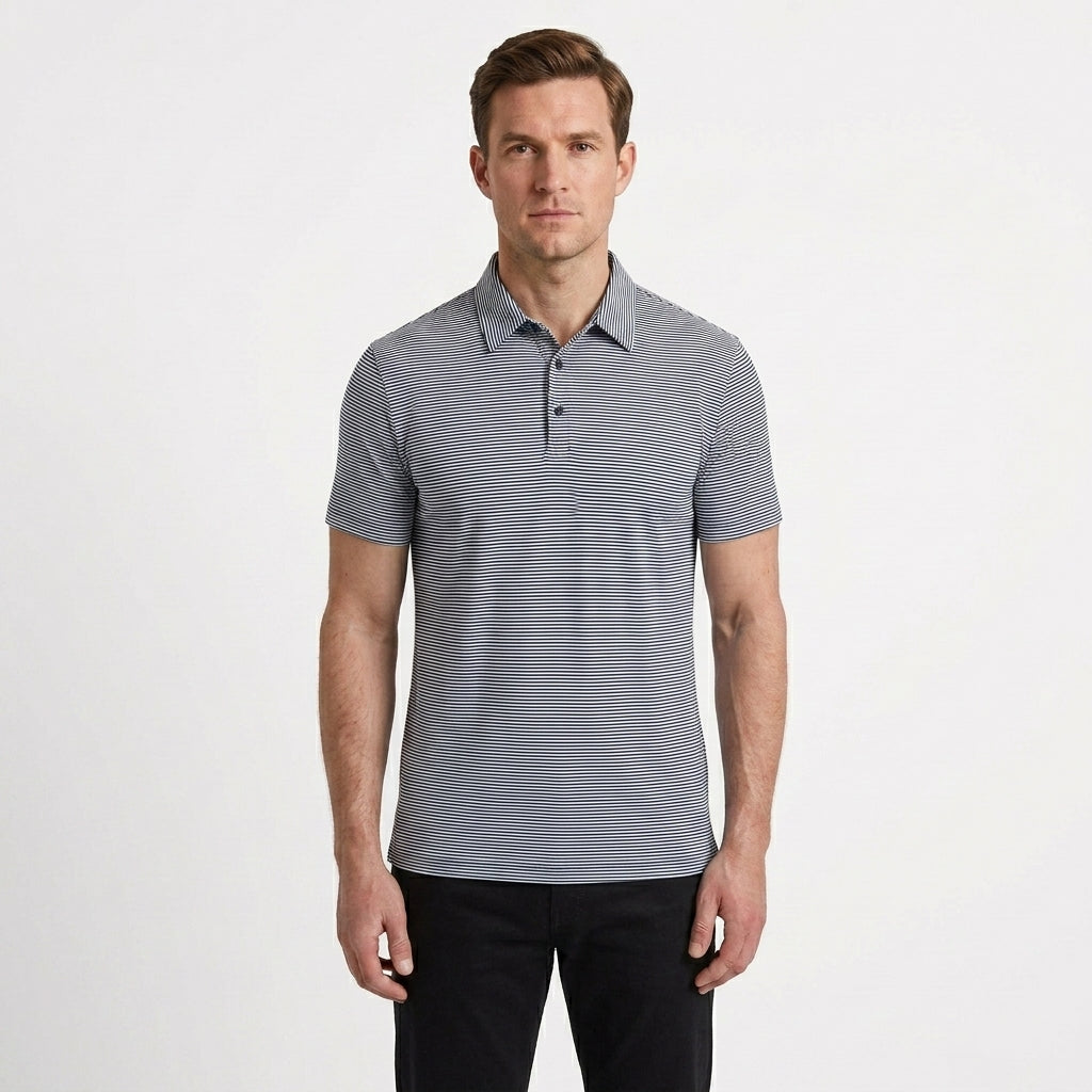 Heritage Stripe Polo Shirt For Men