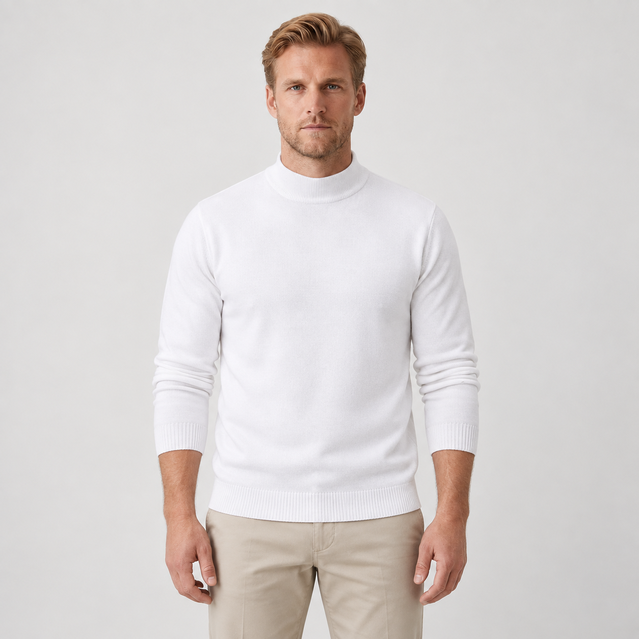 Thickened Half-Turtleneck Sweater For Men