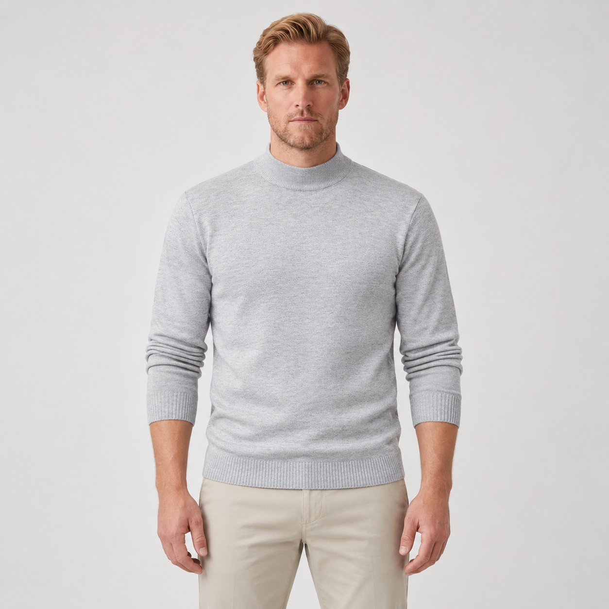 Thickened Half-Turtleneck Sweater For Men