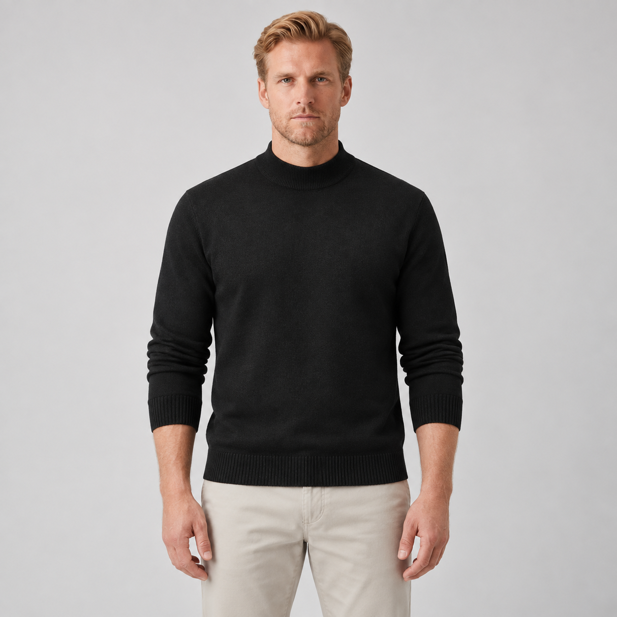 Thickened Half-Turtleneck Sweater For Men