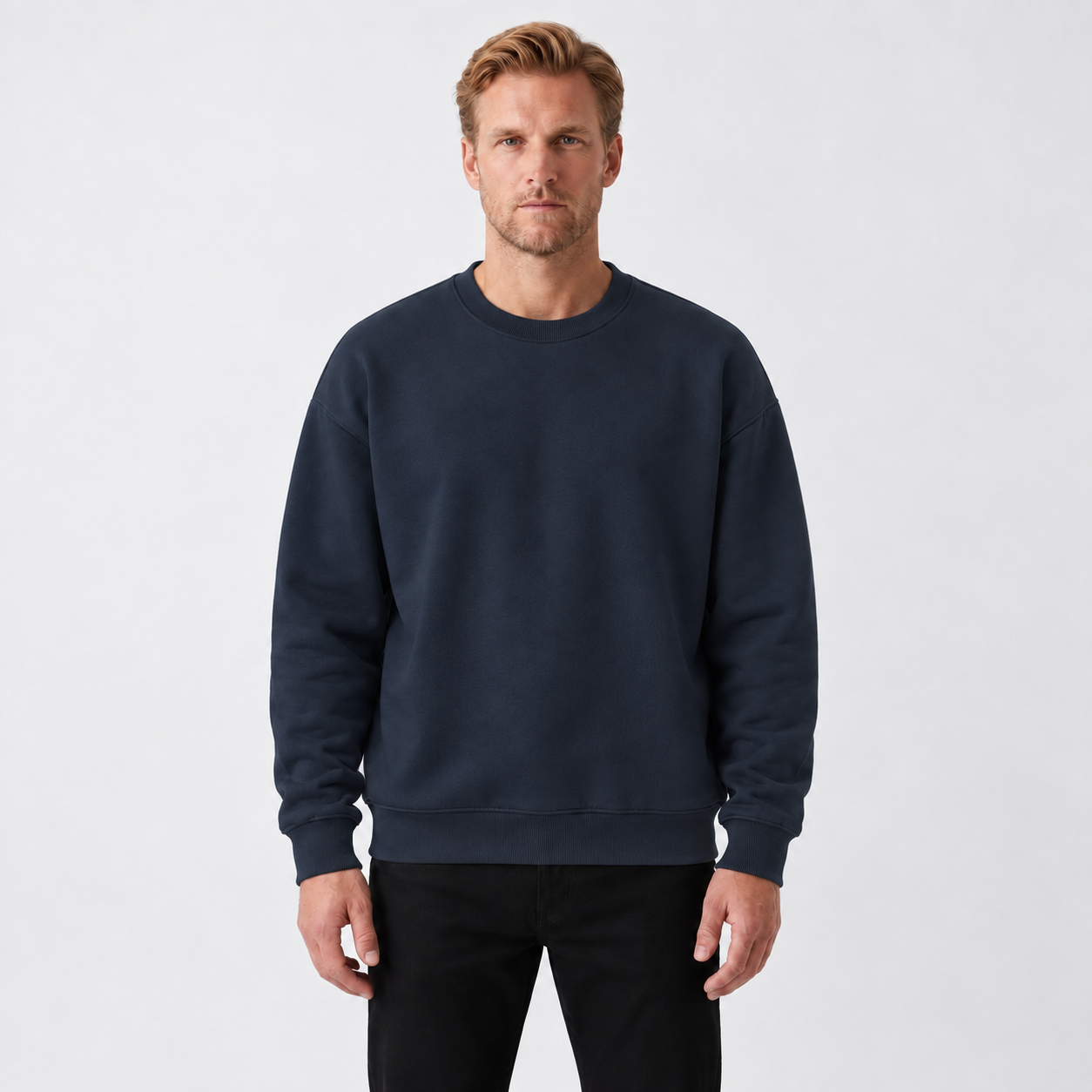 Heavyweight Fleece Crew Neck Sweatshirt For Men