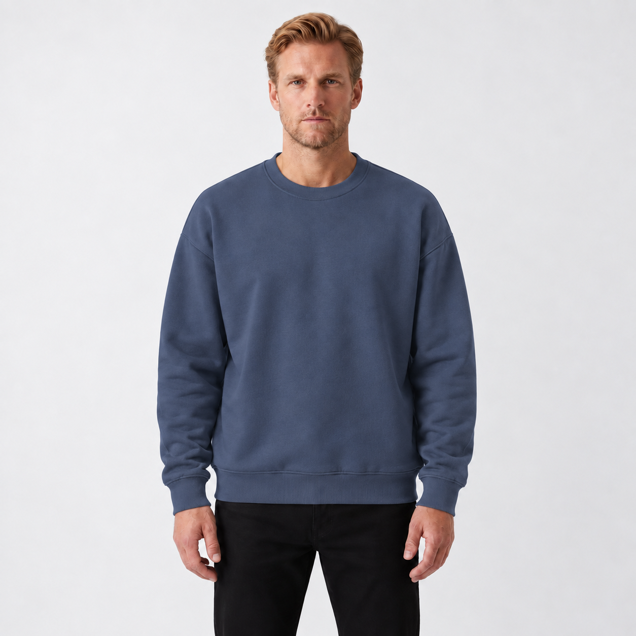 Heavyweight Fleece Crew Neck Sweatshirt For Men