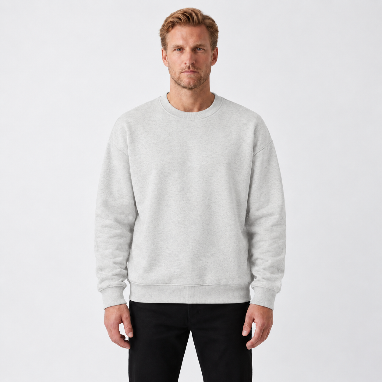 Heavyweight Fleece Crew Neck Sweatshirt For Men