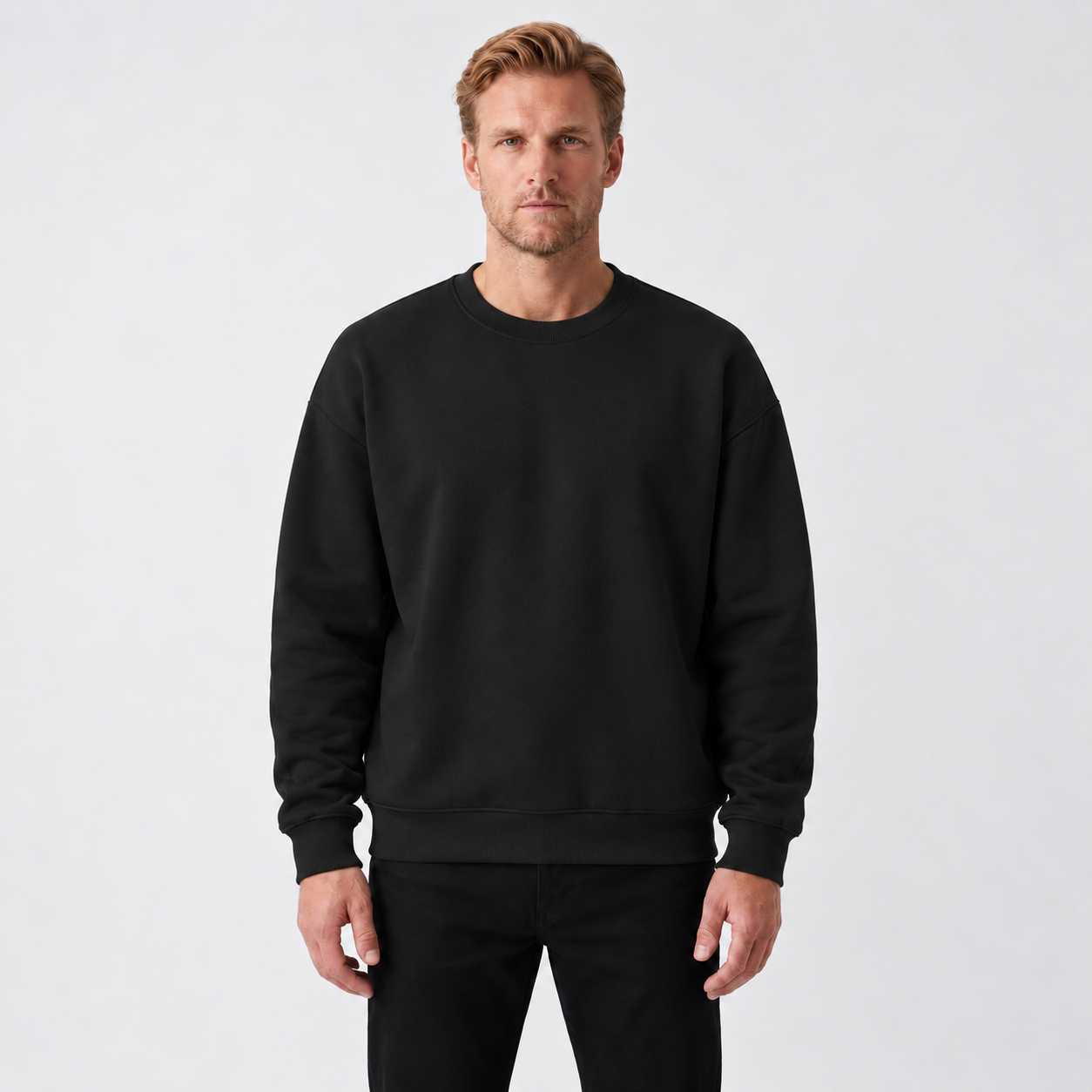 Heavyweight Fleece Crew Neck Sweatshirt For Men