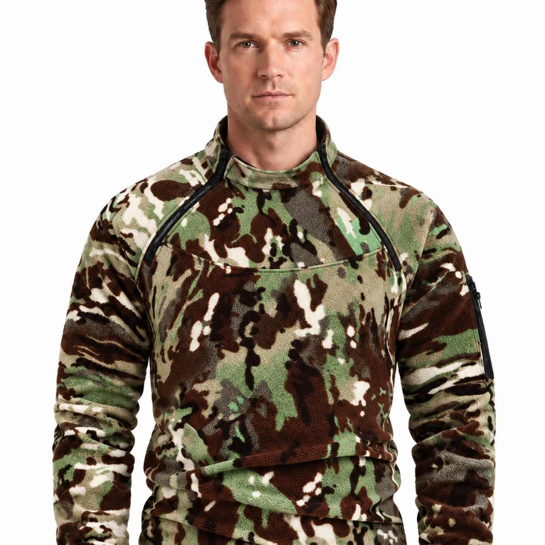 Loose Collar Outdoor Sweater For Men