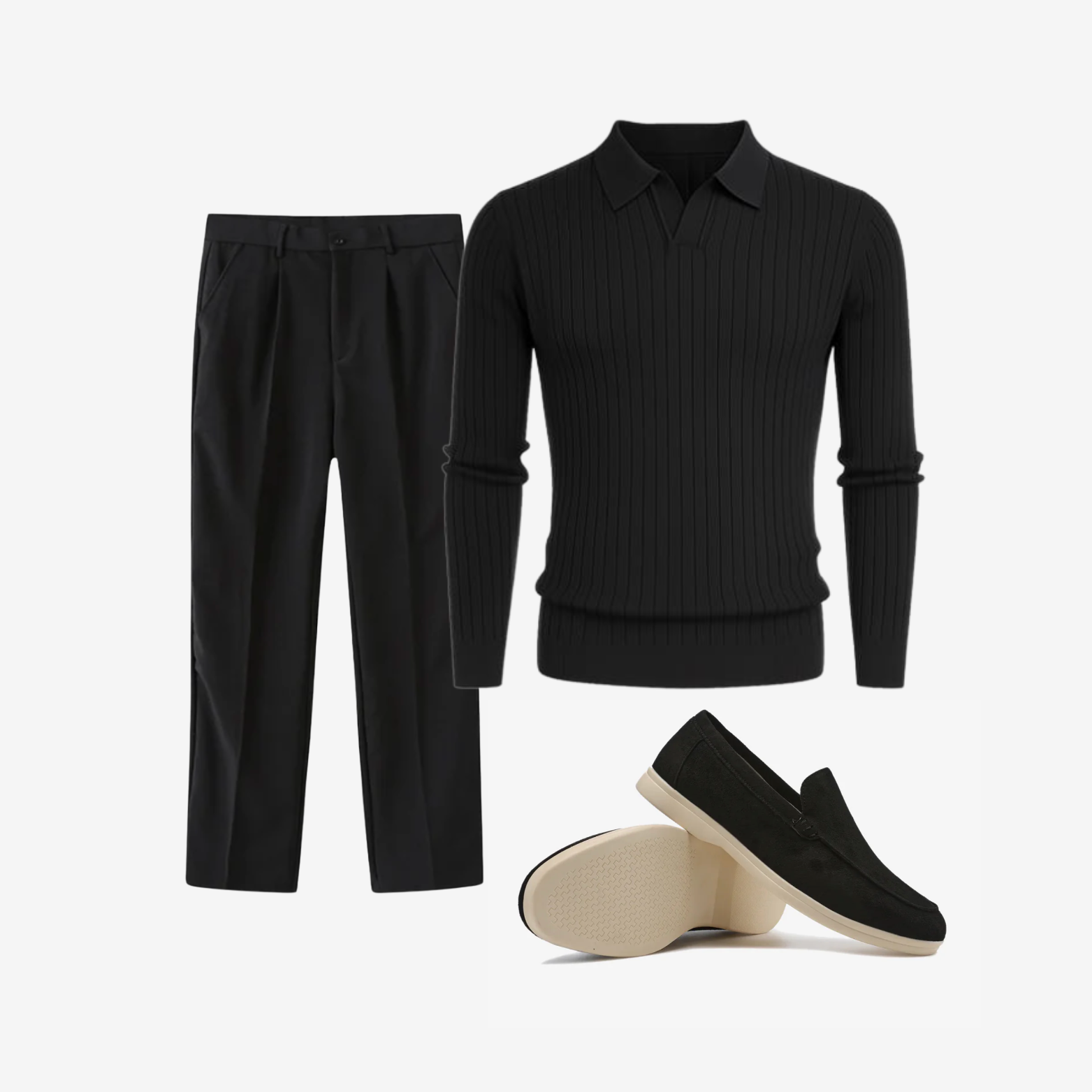 Men’s Fred Polo, Nicolas Trousers & Antonio Loafers Set